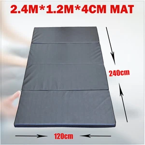Large 240cm X 120cm X 4cm Gymnastics Folding Gym Exercise Yoga Mat - Black - Picture 1 of 4