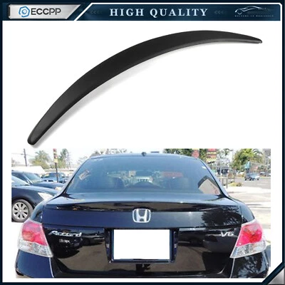 For 08-12 Honda Accord 4DR Sedan Rear Trunk Black Wing Spoiler Foto 1 de 4