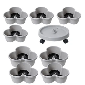 Multi-layer Planter Can Be Stacked Strawberry Pot Mobile Three-petal Planter - Picture 1 of 14