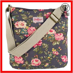 Cath Kidston Messenger Cross Body Bag Floral Winter Meadow Large Cotton CO54 - Picture 1 of 13