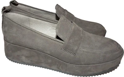 Eileen Fisher Max Nubuck Wedge Loafers Suede Nubuck Pumps Sz 8.5 - Image 1 of 4