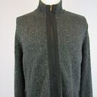 Daniel Hechter Men's Full Zip Sweater Dark Heather Gray Size Medium NWT