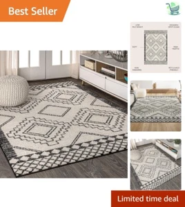Elegant 5x8 Geometric Area Rug - Stain-Resistant Bohemian Style for Any Room - Picture 1 of 12