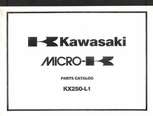 NOS Genuine Kawasaki Dealer/Owner's Parts List/Schematic Manual KX250 1999 - Picture 1 of 3