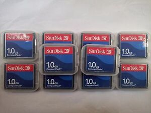 10PCS  Sandisk  1GB CF  Compact Flash Card 1GB CF Memory card SDCFJ