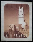 Vignette Publicitaire Maroc Air France Original 1960 Label Etiquette Aviation