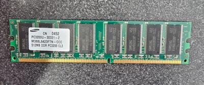 Samsung 512MB DDR PC-3200U-30331-Z M368L6423FTN Desktop RAM Memory stick - Image 1 of 2