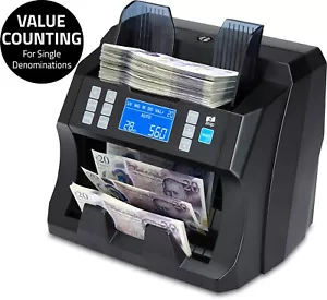 Contador de billetes máquina dinero moneda detector de conteo de billetes factura en efectivo ZZap - Imagen 1 de 12