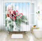 Rideau de douche 3D Noël 54 imperméable fibre salle de bain fenêtre maison toilettes