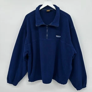 Vintage Y2K Eddie Bauer Sweatshirt Mens XL Fleece 1/4 Zip Streetwear Skater USA - Picture 1 of 12