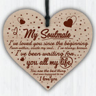 My Soulmate Gifts Wooden Heart Plaque Anniversary Birthday I Love You Couple