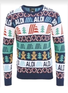 Neu ALDImania / Aldi Mania Weihnachtspullover Limited Edition - S - Small - Neu mit Etikett - Bild 1 von 6