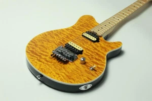 Electric Guitar Yellow Burst Grade Quilted Maple Top Rose Bridge Guitars - Picture 1 of 3