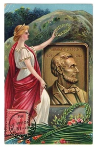 #367 Lincoln First Day Cover Boston MA on Postcard 1909  Planty #2 - Picture 1 of 2