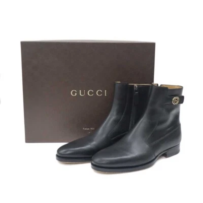 Gucci Boots Black With Gold GG 309043 Size 7.5 US 6.5 UK Brand NEW - Image 1 of 4