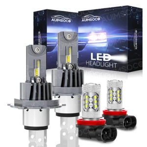 AUIMSOCO 9003/H4 H11 Combo LED Lamp High Low Beam Fog Light Kit Super White - Picture 1 of 17