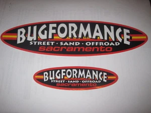 VINTAGE ORIGINAL BUGFORMANCE VW SACRAMENTO CALIFORNIA VOLKSWAGEN SURFER STICKERS - Picture 1 of 1