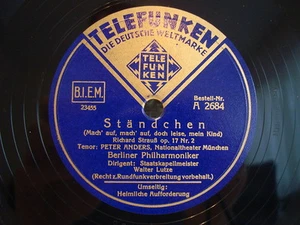 Peter Anders / Walter Lutze - Strauß: Heimliche Aufforderung + Ständchen | 10'' - Picture 1 of 2