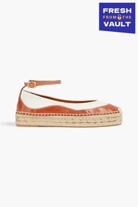 RRP €220 ZIMMERMANN Ankle Strap Espadrilles US7.5 UK5 EU38 Contrast Leather - Picture 1 of 11