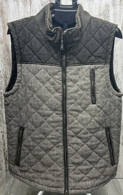 BKE Buckle Antique Full Zip Wool Blend Vest Quilted Lined Insulated Outdoor XL - Image 1 of 4