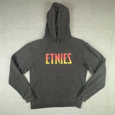 Sudadera con Capucha Etnies Para Hombre Mediana Negra Pullover Gradiente Logo Skateboarding Foto 1 de 4