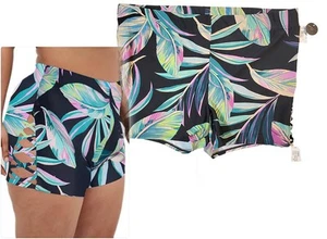TORRID Womens Size 3 HIGH RISE STRAPPY SWIM SHORTS 16" Active Watersports Beach - Picture 1 of 4