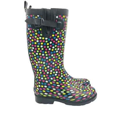 Botas de lluvia Capelli para mujer talla 6 lunares Nueva York coloridas altas impermeables Foto 1 de 4