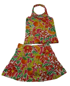 The Childrens Place Skirt & Shirt Outfit Girls Small 5/6 Floral Knit Outfit New - Picture 1 of 5