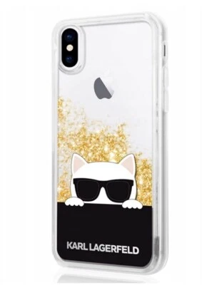 New Karl Lagerfeld iPhone X/XS Case Choupette Fun Gold/Black/ Clear - Image 1 of 4