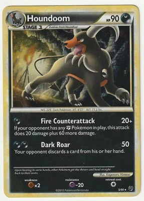 Houndoom 5/90 - Holo - Pokemon HeartGold and SoulSilver Undaunted - Good Cond. - Image 1 of 2