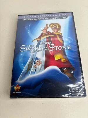 Sealed The Sword in the Stone DVD Blu-ray Digital Copy Disney 50th Anniversary - Image 1 of 3