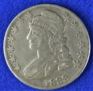 1833 CAPPED BUST HALF DOLLAR - KM#37 - 89% SILVER - Picture 1 of 5
