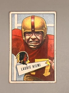 1952 LAURIE NIEMI BOWMAN SMALL #6 FOOTBALL ROOKIE CARD - Picture 1 of 2