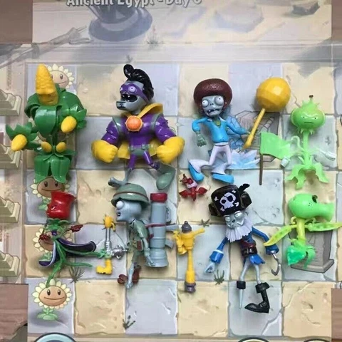 8 PCS Plants Vs Zombies 2 Toy Set Action Figure PVZ  Set  No Box Cover