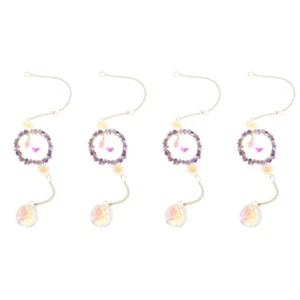 4 Count Solarleuchten Für Den Garten Lichter Amethyst-Windspiel - Bild 1 von 12