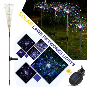 150 LEDs Solar Firework Lights Outdoor Waterproof Path Lawn Garden Decor Lamp - Picture 1 of 26