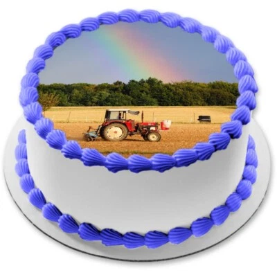 Traktor Tortenaufleger Muffin Bild Party Deko Geburtstag Geschenk Trecker essbar - Bild 1 von 4