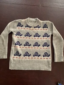 Vintage Boys Sweater, Gray, Blue Turtles Medium - Pre-Owned - Picture 1 of 6