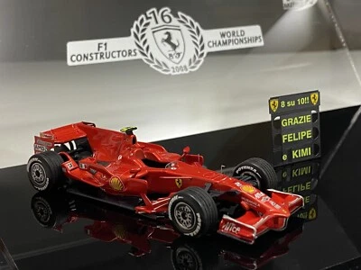 BBR 1/43 FERRARI F1 F2008 EX16 Kimi Räikkönen e Massa (looksmart Tameo Amr) RARE - Immagine 1 di 4