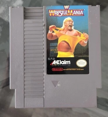 WWF WrestleMania - Authentic Nintendo NES Game - Tested & Works - Image 1 of 4
