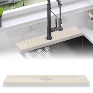 Sink Splash Guard Stone Drying Mat for Kitchen (15.7" x 3.9"), Diatomite Fast... - Picture 1 of 7