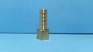 Brass 3/8 ID Hose Barb 1/4 FNPT Fitting Coupler Air Fluid Fuel Gas Liquid Water - Picture 1 of 4
