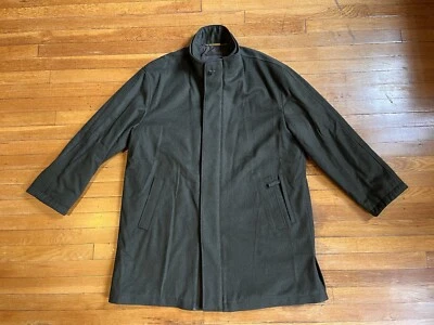 Paul Stuart Arthur Outlast Car Coat Men’s Large Green Wool Cashmere - Image 1 of 4