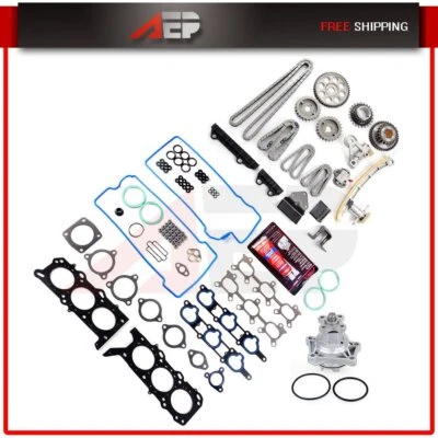 Water Pump W/ Gasket Head Gasket Set Timing Chain For 2005-2006 Suzuki XL-7 2.7L - Image 1 of 4