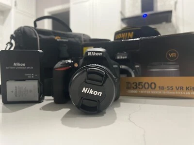 Nikon D3500 24.8 MP DSLR Camera - Black - Image 1 of 3