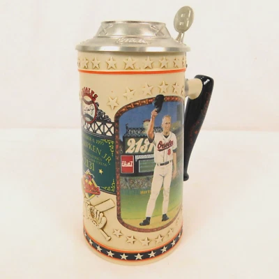 Taza Orioles Cal Ripken Jr. A League of his Own Beer Stein MLB Longton Crown certificado de autenticidad Foto 1 de 4