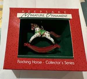 Miniature Rocking Horse #1 NEW 1988 Hallmark Mini Ornament Mini Replica 1981 - Picture 1 of 4