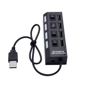USB Hub 4 Sockets Independent USB 2.0 Divider (Black) USB -Geräteanschluss - Photo 1/11