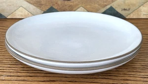 EDITH HEATH Set di 2 piatti insalata 8,25" ceramica bianca opaca USA EUC! - Foto 1 di 5