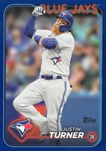 2024 Topps Royal Blue Justin Turner Color Match Toronto Blue Jays #598 - Picture 1 of 2